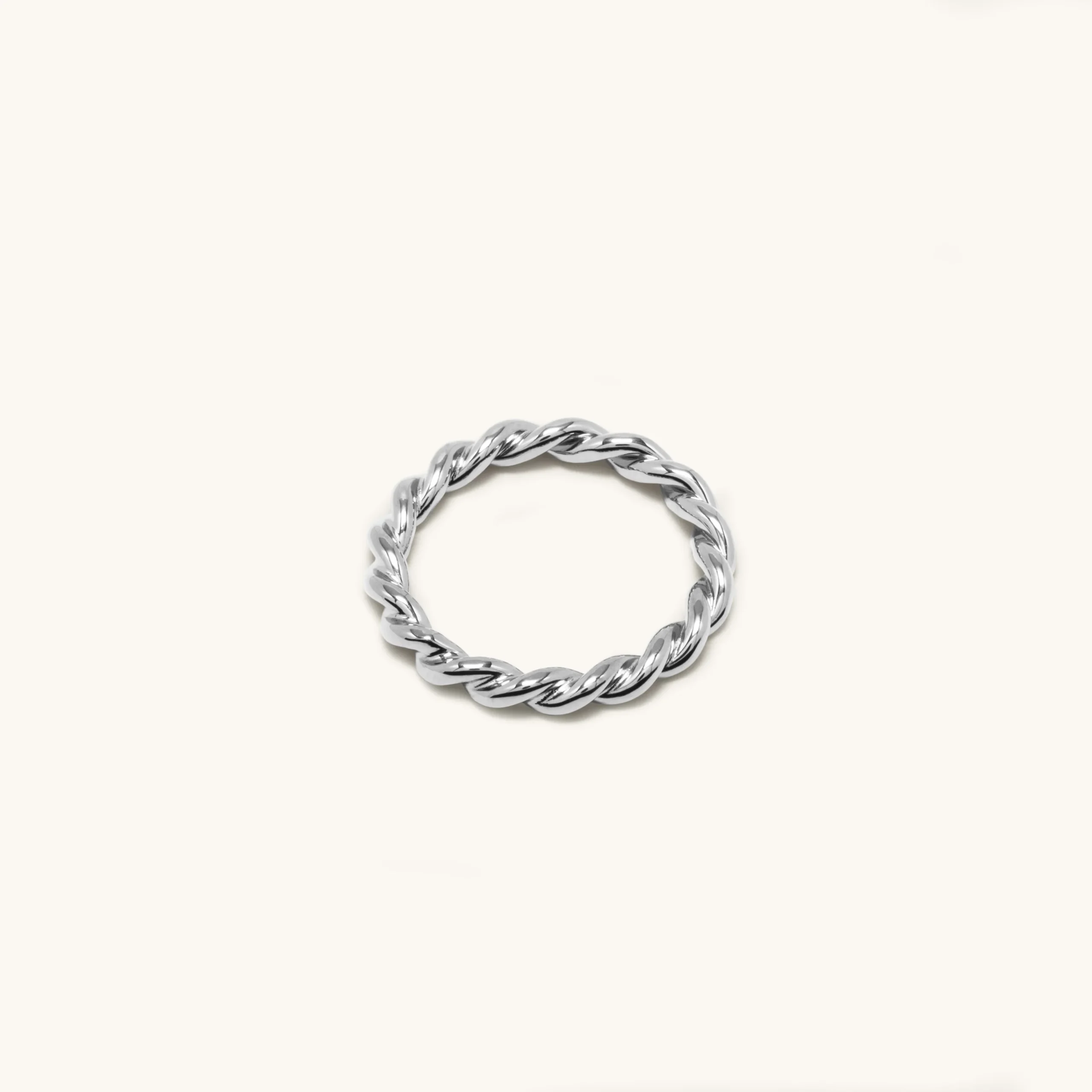 Bague torsadée or blanc 3.0