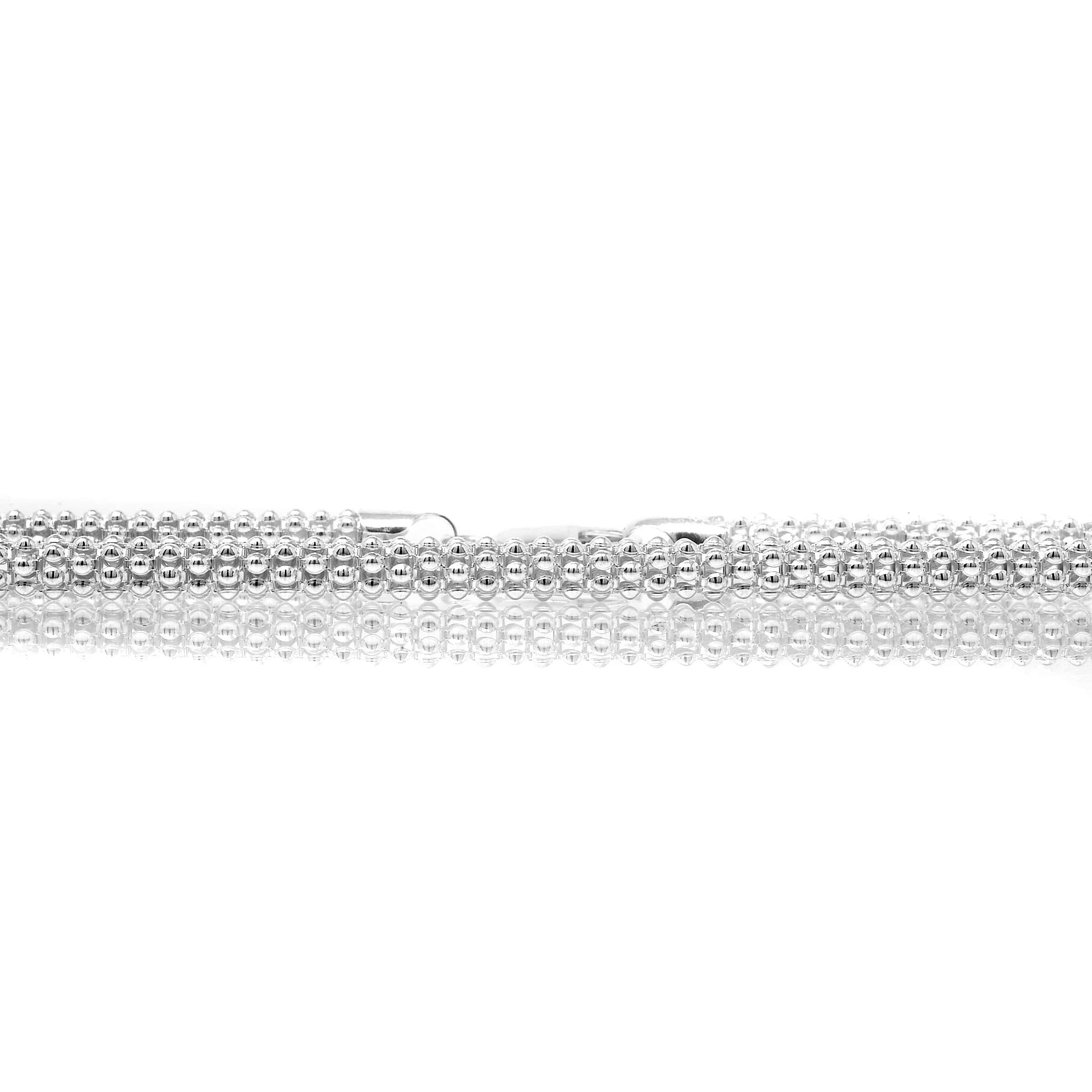 Chaine maille popcorn Ø6mm 50cm Argent 925/1000 – Image 2