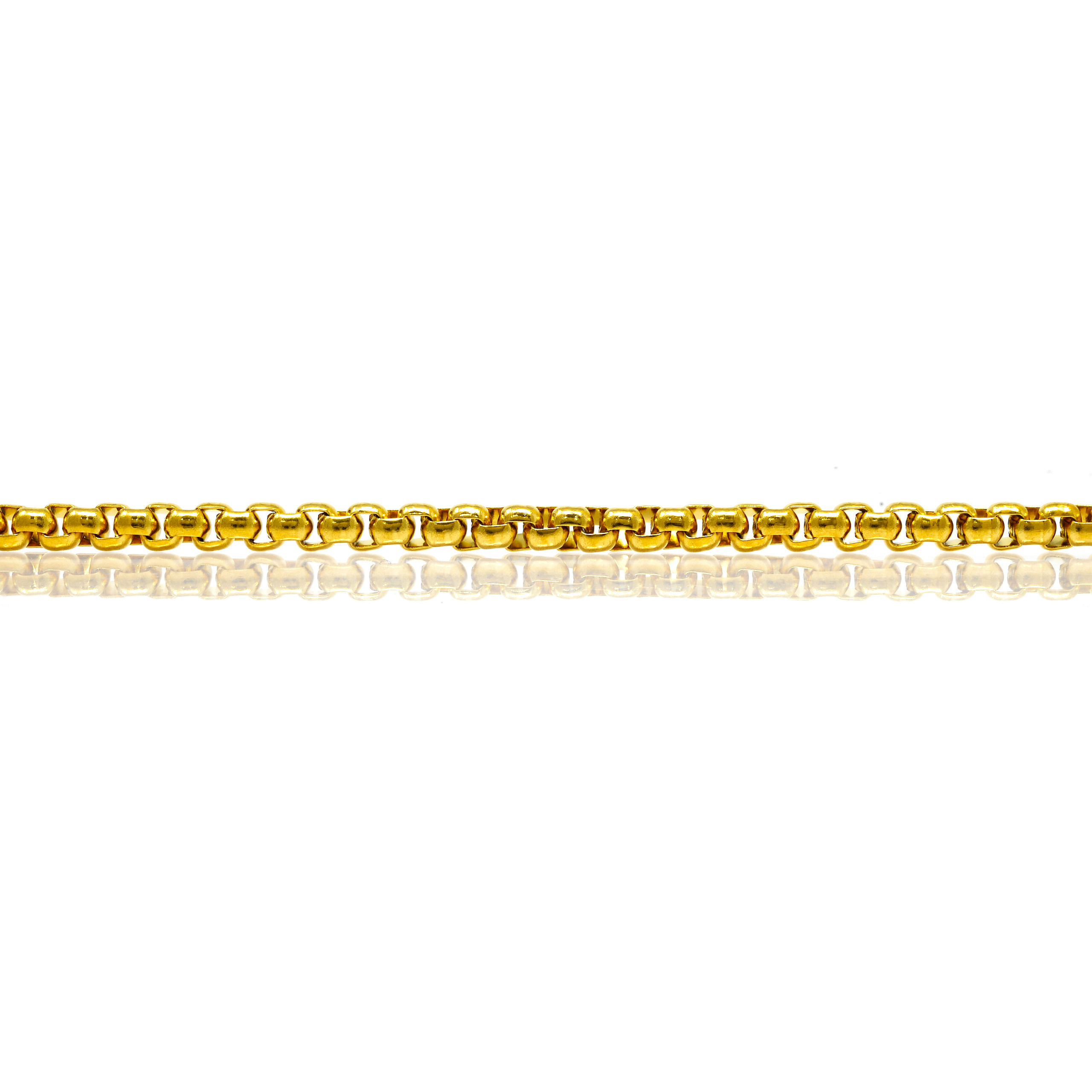 Chevillère maille popcorn Ø2mm Acier doré – Image 2