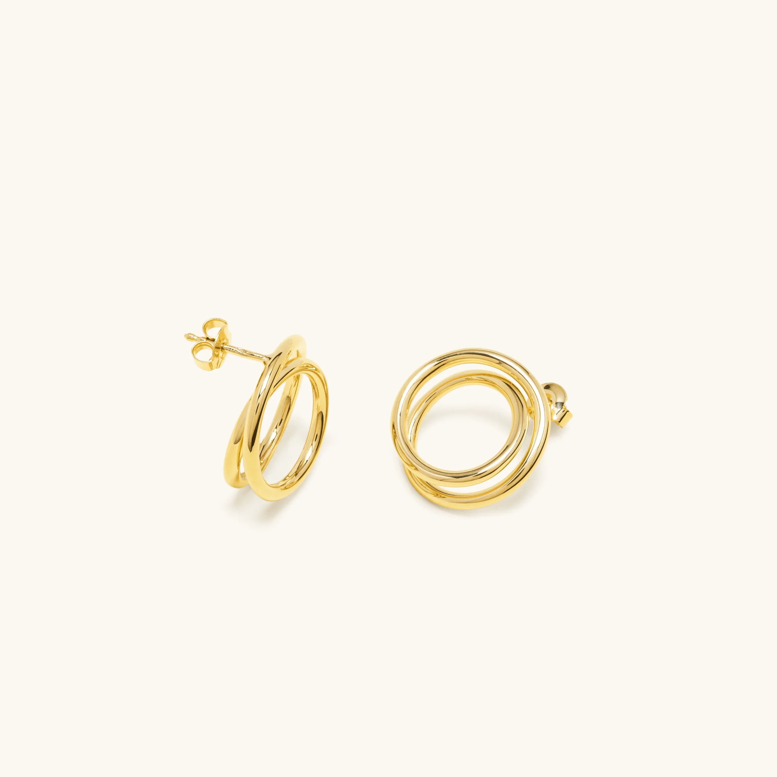 Mini spirale or jaune 2.0 | Boucle d'oreille
