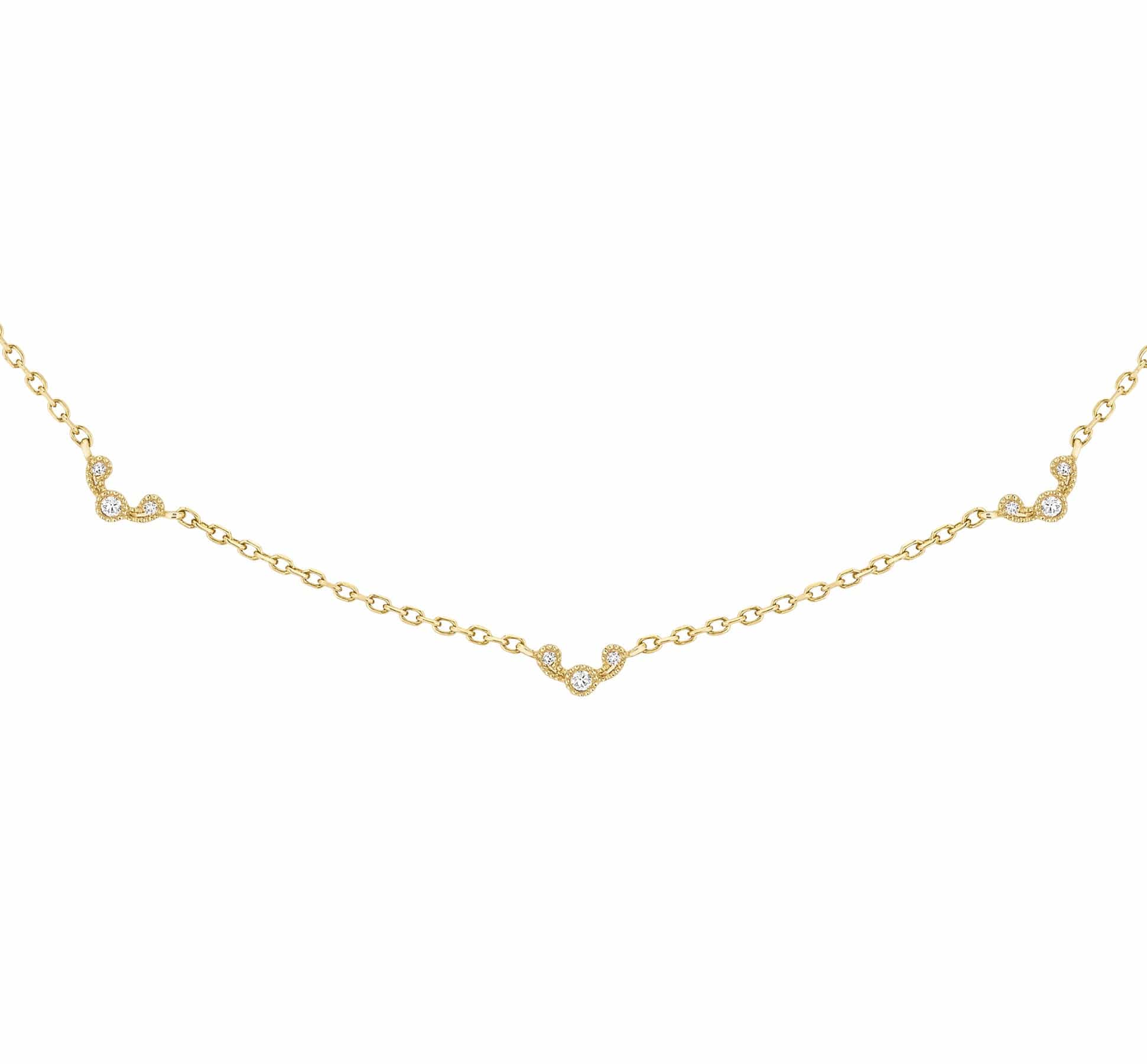 Collier Pluie d'été Or et diamants