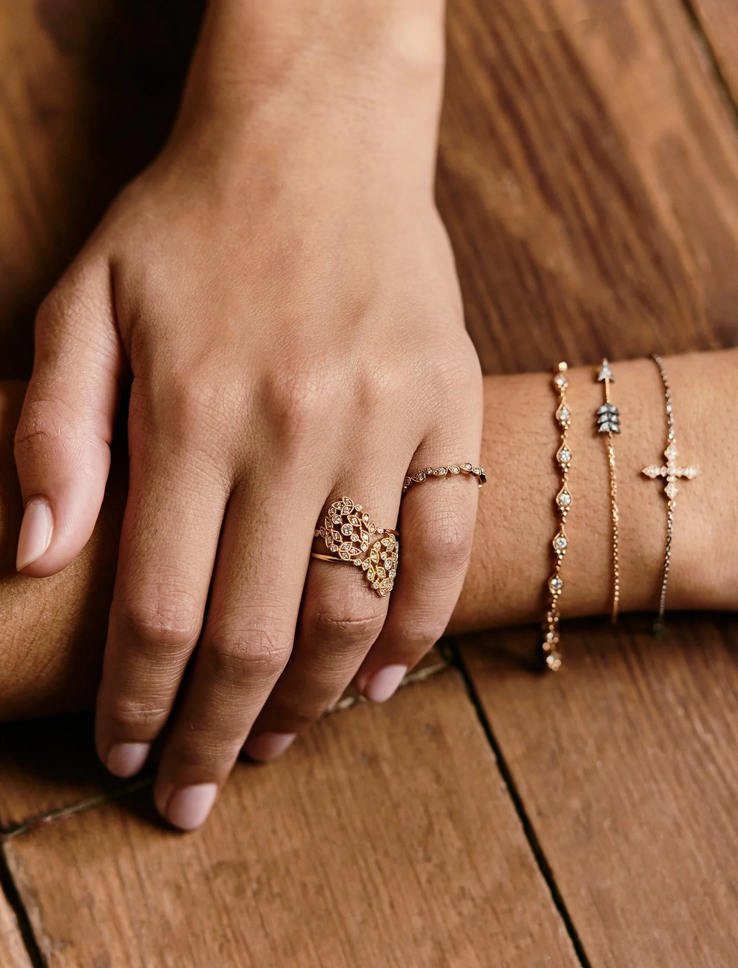 Bracelet Virgin Or et diamants – Image 2