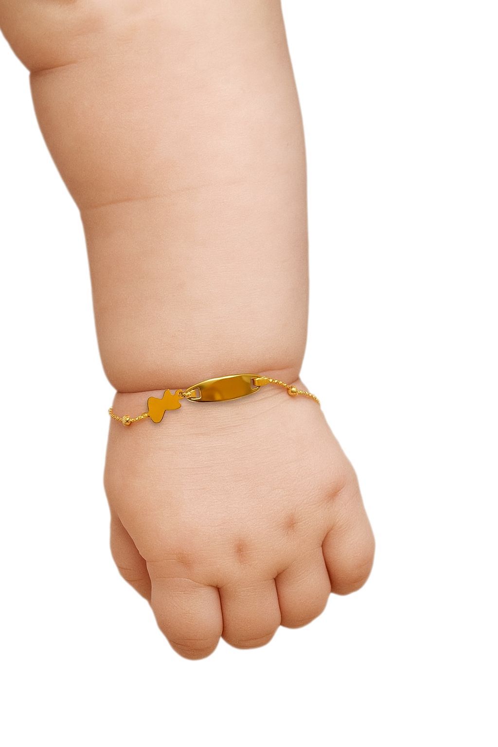 Bracelet bébé carte Martinique ou Guadeloupe Plaqué or – Image 3