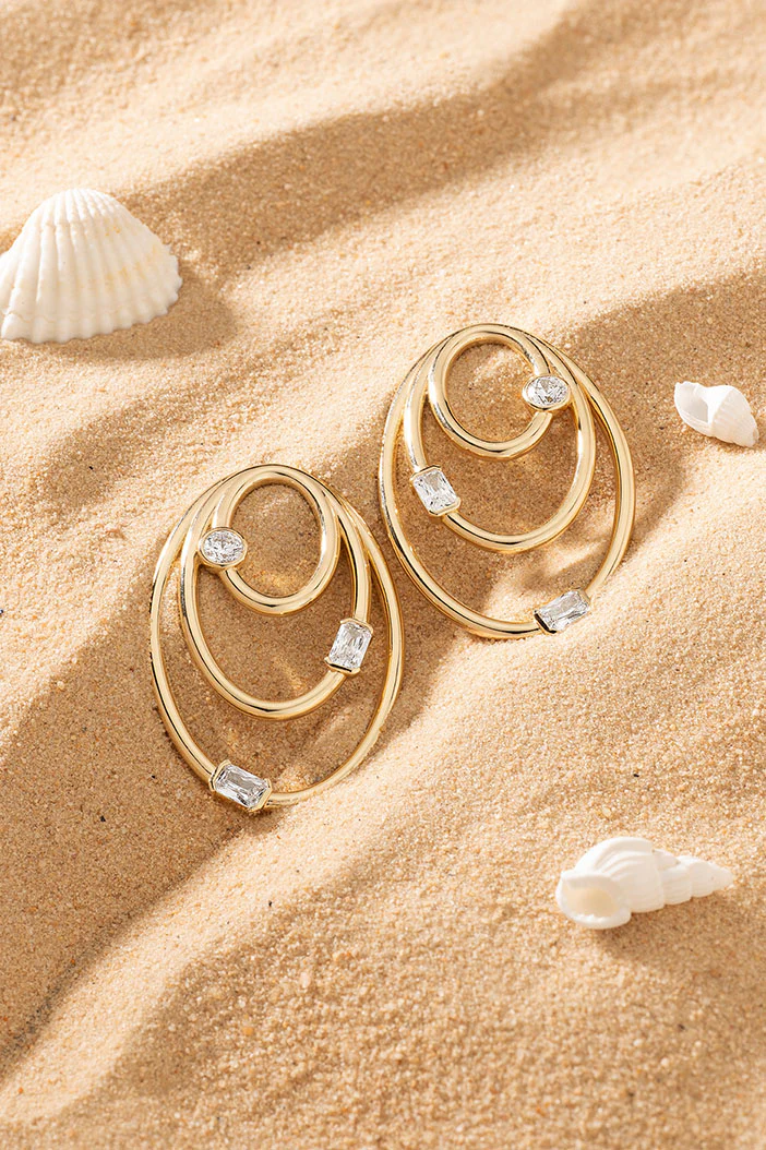 Boucles d'Oreilles Triple Éclat – Image 3